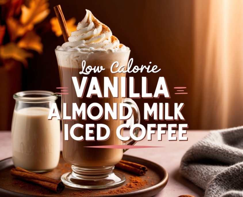 Low Calorie Vanilla Almond Milk Iced Coffee